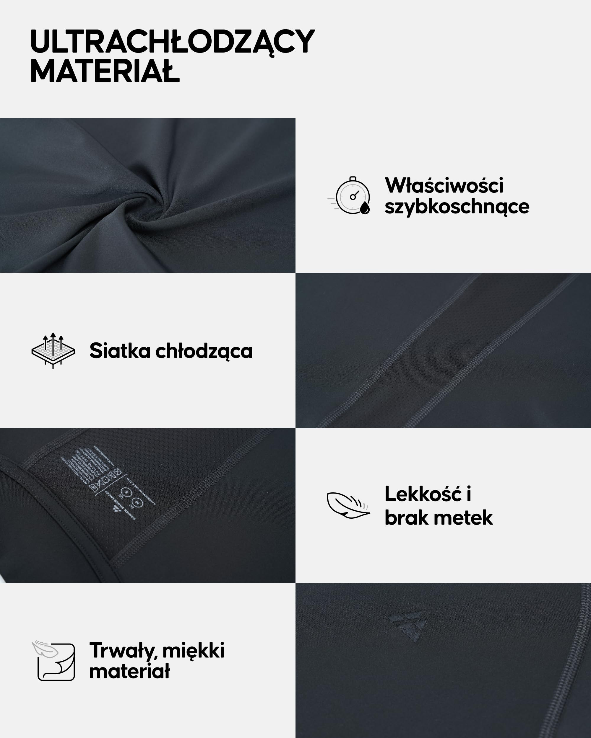 DANISH ENDURANCE Męska Koszulka Kompresyjna z Długim Rękawem, Szybkoschnąca Bluzka Dopasowana, z Oddychającą Siateczką, na Siłownię, do Biegania, 2-Pack