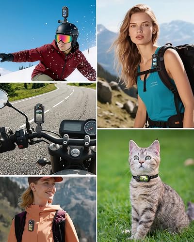 4K Mini Body Cam mit 1,5-Zoll-Display, POV Wearable Action Cam mit EIS & WiFi, Magnetische Daumenkamera, Tragbare Helm-/Brust-/Haustierkamera für Vlogging, Wandern, Radfahren, Skifahren, Motorrad - 7