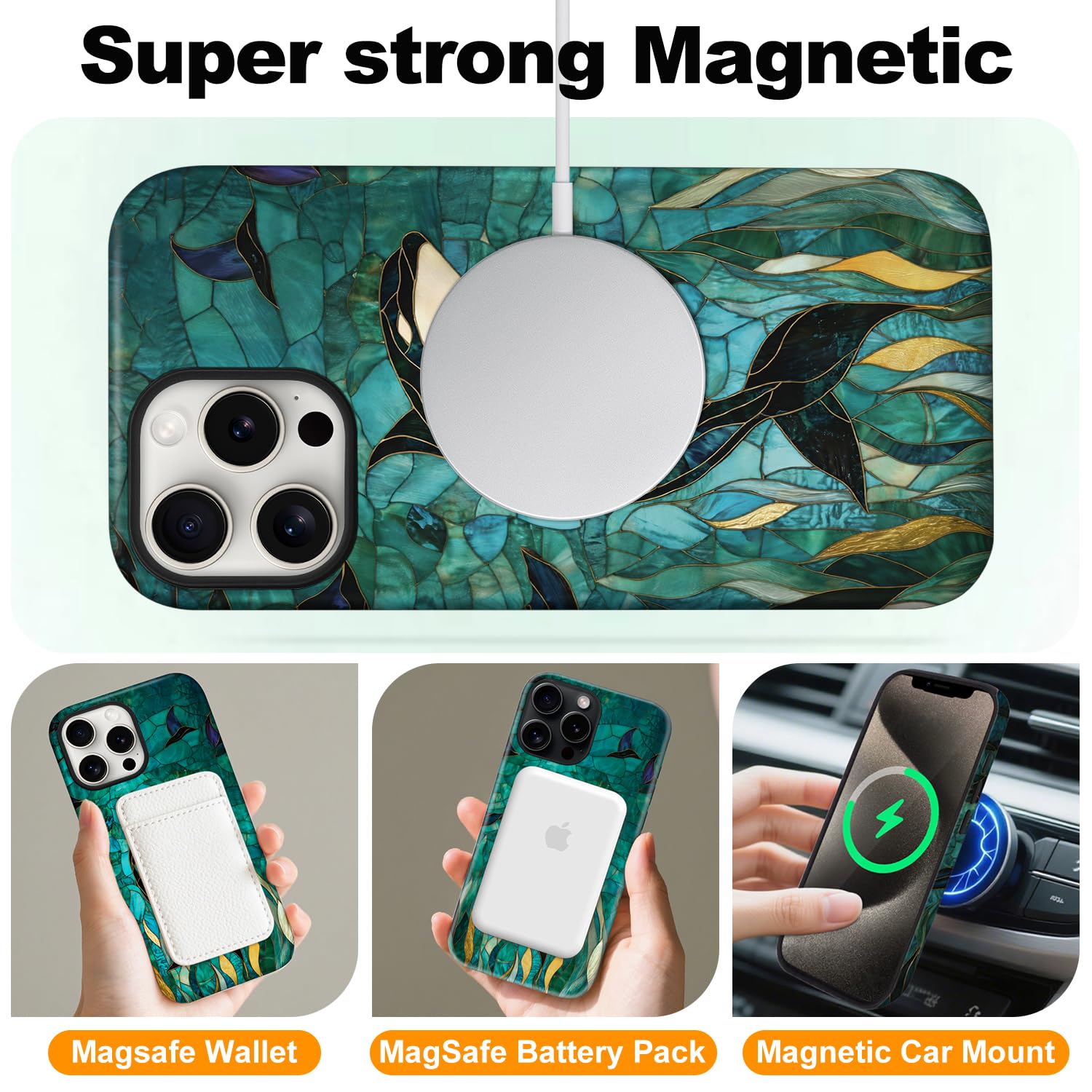 Amazon.co.jp: iPhone 16 Pro Max用磁気かわいいビーチアートフォン