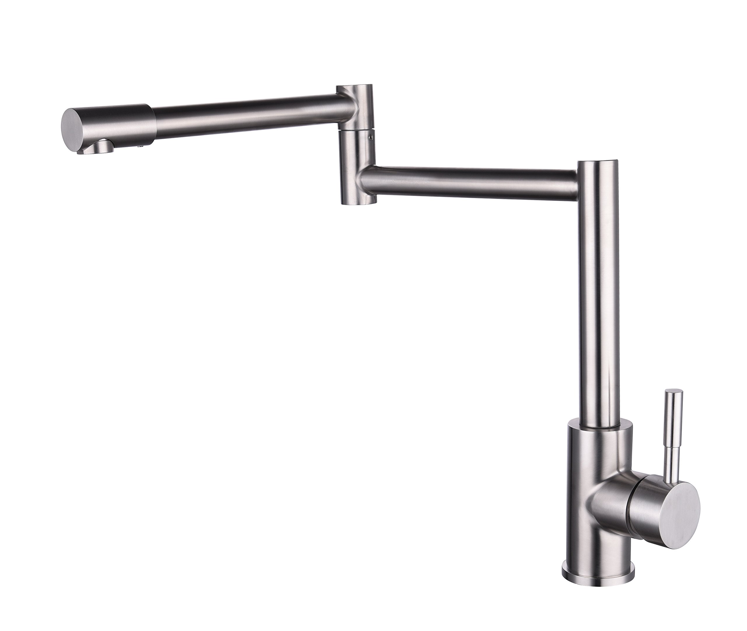 CIENCIA SUS304 stainless steel.Mounting hardware, G1/2" hot & cold 60cm water hoses. 360 degree rotating nozzle for the kitchen faucet SNA157