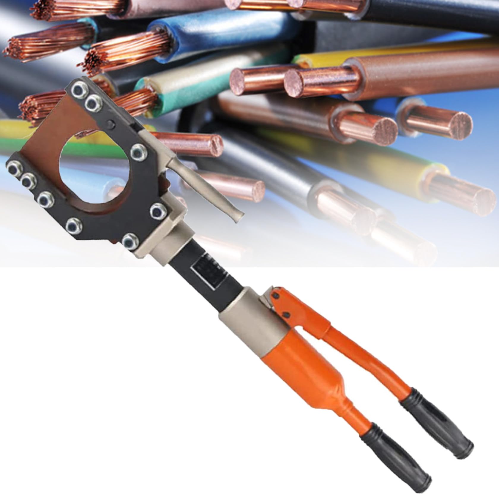 Ręczny hydrauliczny obcinacz do kabli – trwałe narzędzie do cięcia kabli miedzianych i aluminiowych, hydrauliczne szczypce do cięcia prętów zbrojeniowych i zaciskania