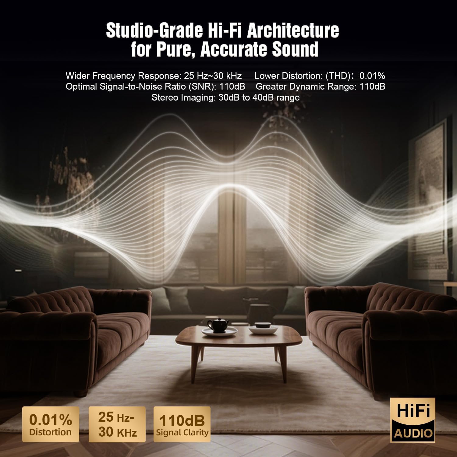 True 5.1.4 Hi-Fi Surround Sound System with Dolby Atmos, 900W Home Theater Sound Bar for Smart TV, Center Channel Speaker with 4 Surrounds, 25Hz Subwoofer, Hi-Fi Grade Crossover, Soundbar eARC, BT 5.4 - Image 3