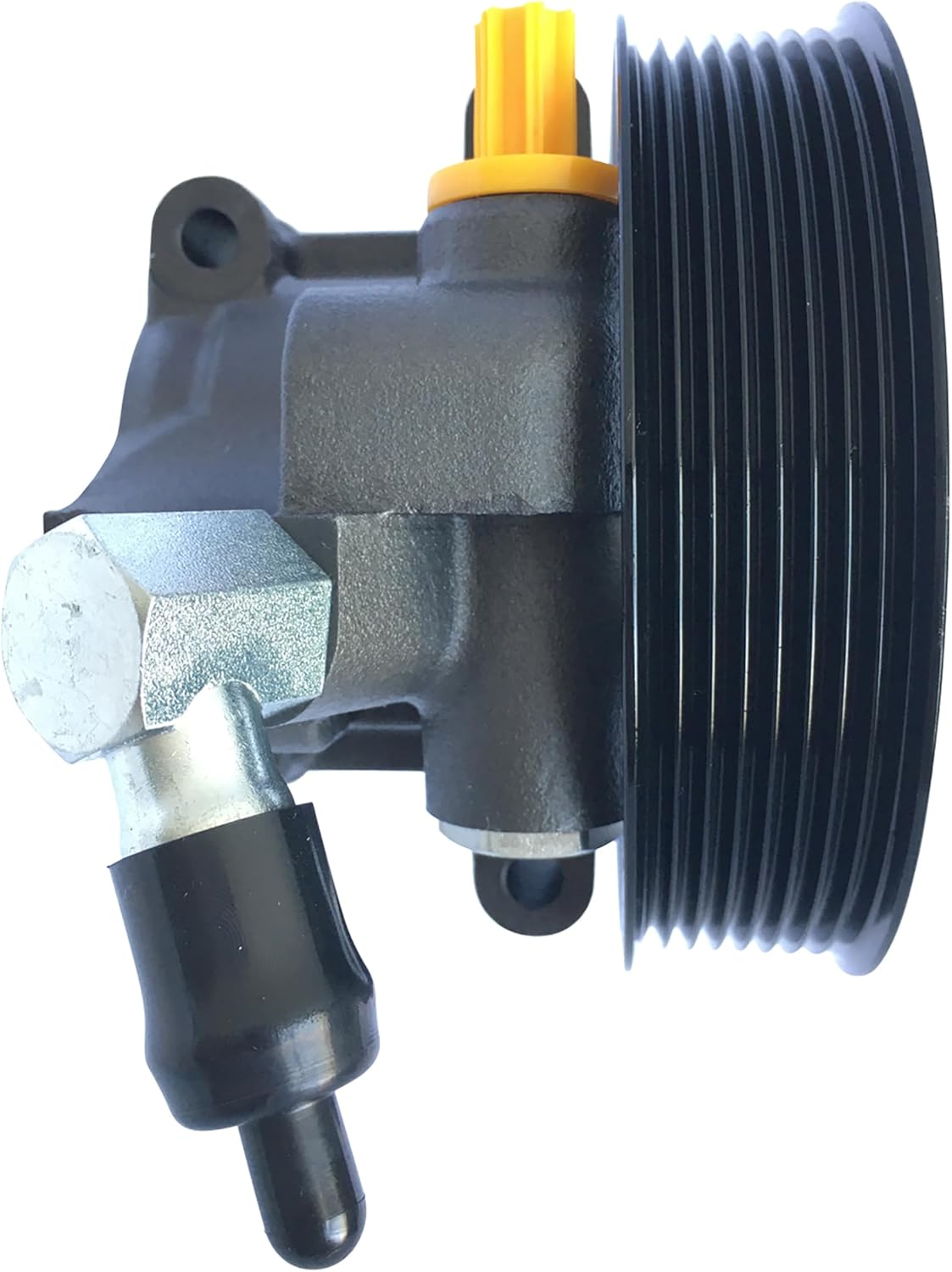 Edelmann Elite Power Steering Pump 6004PX W/Pulley/Pipe - for 2004-97 Ford E-Series Van, 04-00 Ford Excursion, 07-99 Ford F Series Trk; W/8 Groove Pulley; V-8