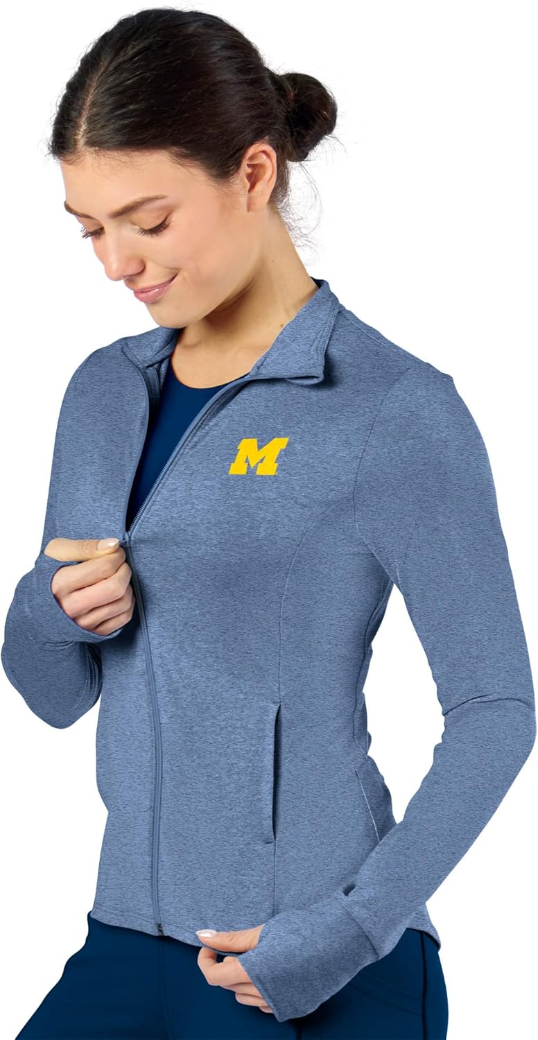 CERTO NCAA Womens High Low Track Jacket, Lighweight Sun Protection, Athletic Team Apparel