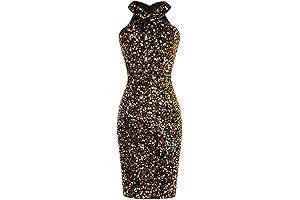 Black and Gold: Captivating Glamour in a Sequin Dress