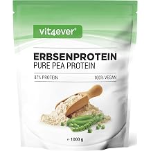 Vit4ever Store Pea Protein Powder 87% Protein Content 100% Pea Protein Isolate Origin Belgium Laboratory Tested Vegan Pure Protein Powder Free from Gluten Soy and Lactose 1.1 kg / 1100 g