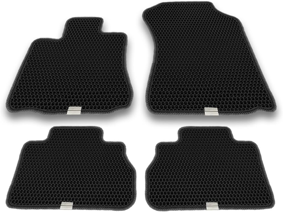 Motliner Floor Mats, Custom Fit with Dual Layered Honeycomb Design for Toyota Tundra Crew Max 2007-2013. All Weather Heavy Duty Protection for Front and Rear. EVA Material, Easy to Clean.