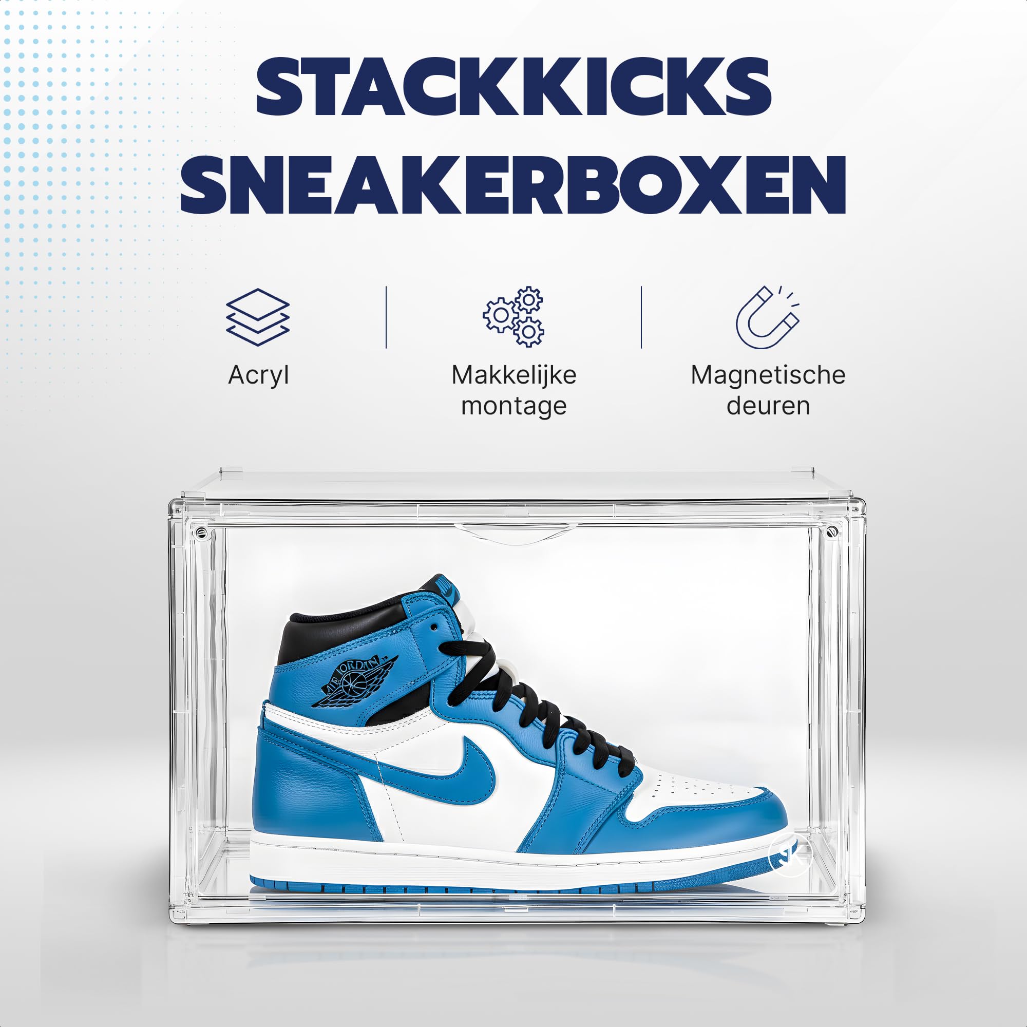 Transparente Sneakerboxen – Transparente Schuhboxen – Acrylmaterial – Magnetverschluss – Stabil und stapelbar – Bis Größe 48 – 4 Stück