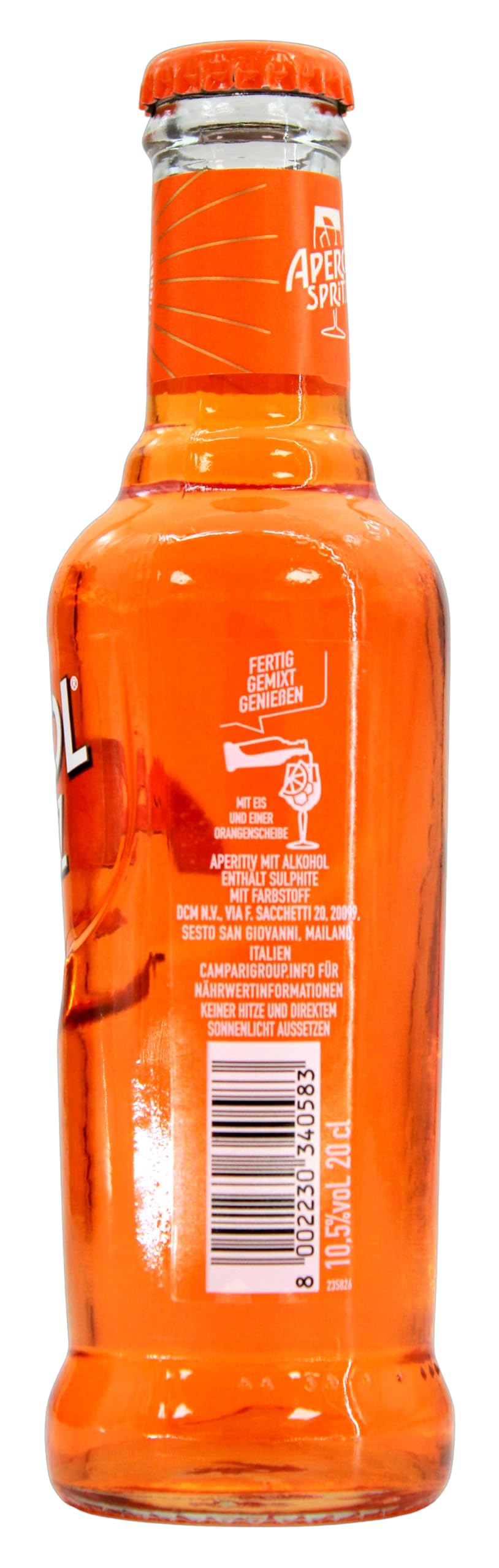 Aperol Spritz 10.5% vol, 24er Pack (24 x 0.2 l Glasflasche)