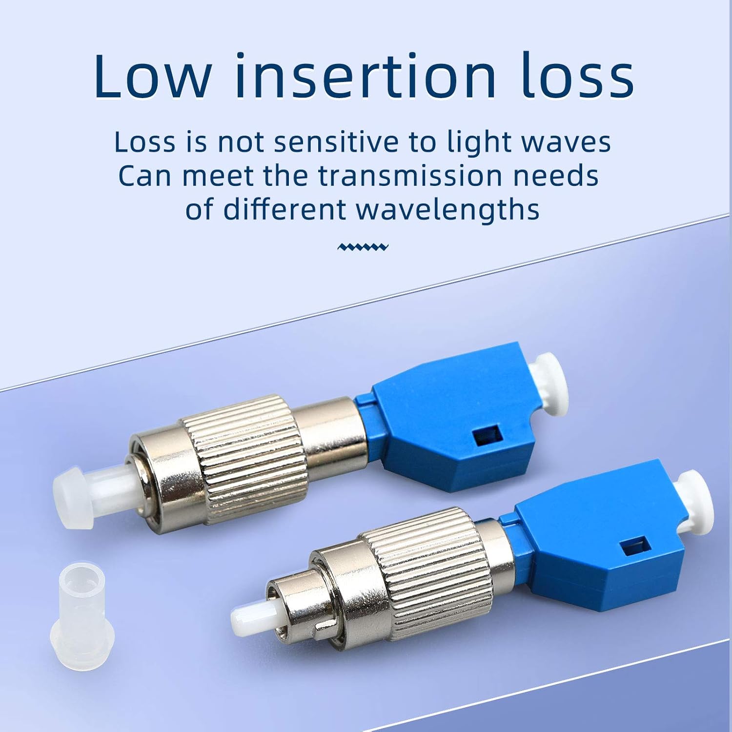 1pcs~100pcs Single Mode 9/125Um FC Male to LC Female Hybrid Fiber Optic Converter, Visual Fault Locator Compatible FTTH Optical Fiber Adapter (50pcs)