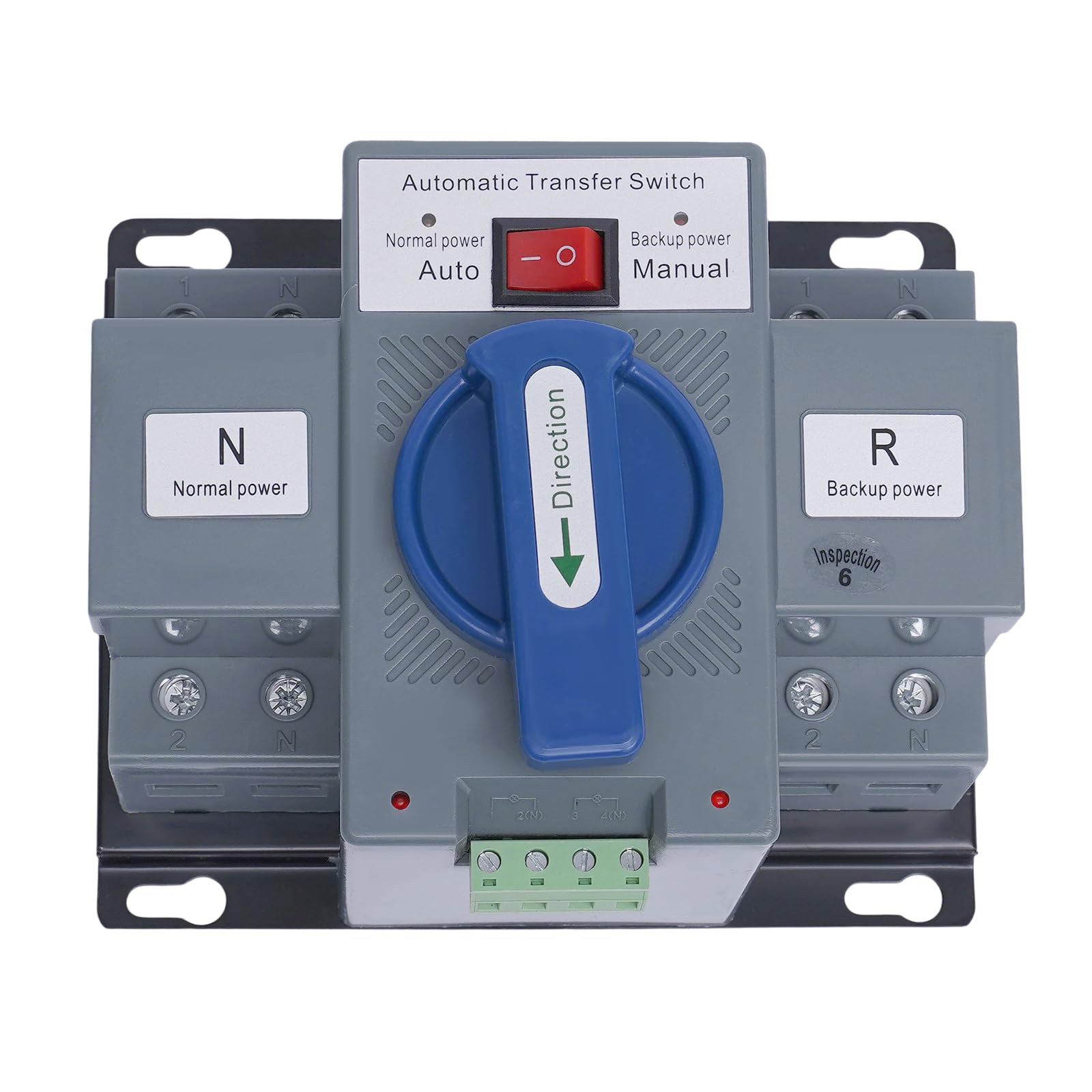 Dual Netzteil Switches 2P 63A 220V Dual Power Automatischer Umschalter Transferschalter Lastumschalter Doppeltransferschalter für Haushaltsstrom, Wechselrichter, Solar