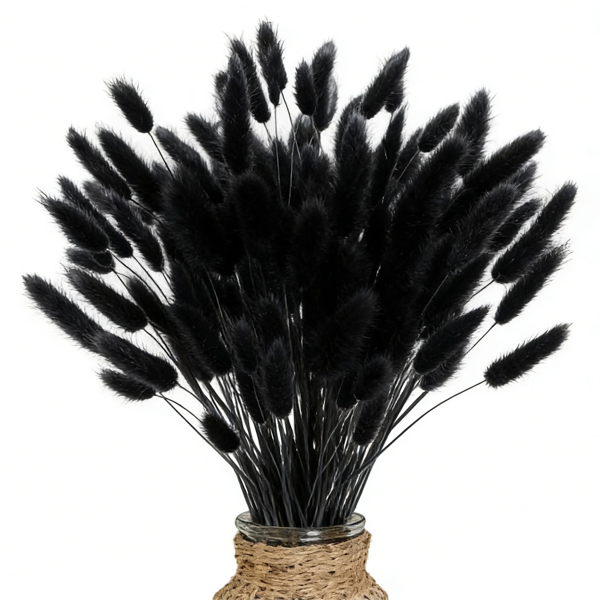 66 PCS Getrocknete Pampasgrasdekoration, Pampasgras-Bouquet, Natürlich Getrocknete Pampas, für Hochzeits-Boho-Blumen Tischdekoration zu Hause, rustikale Bauernhaus-Party(Schwarz)
