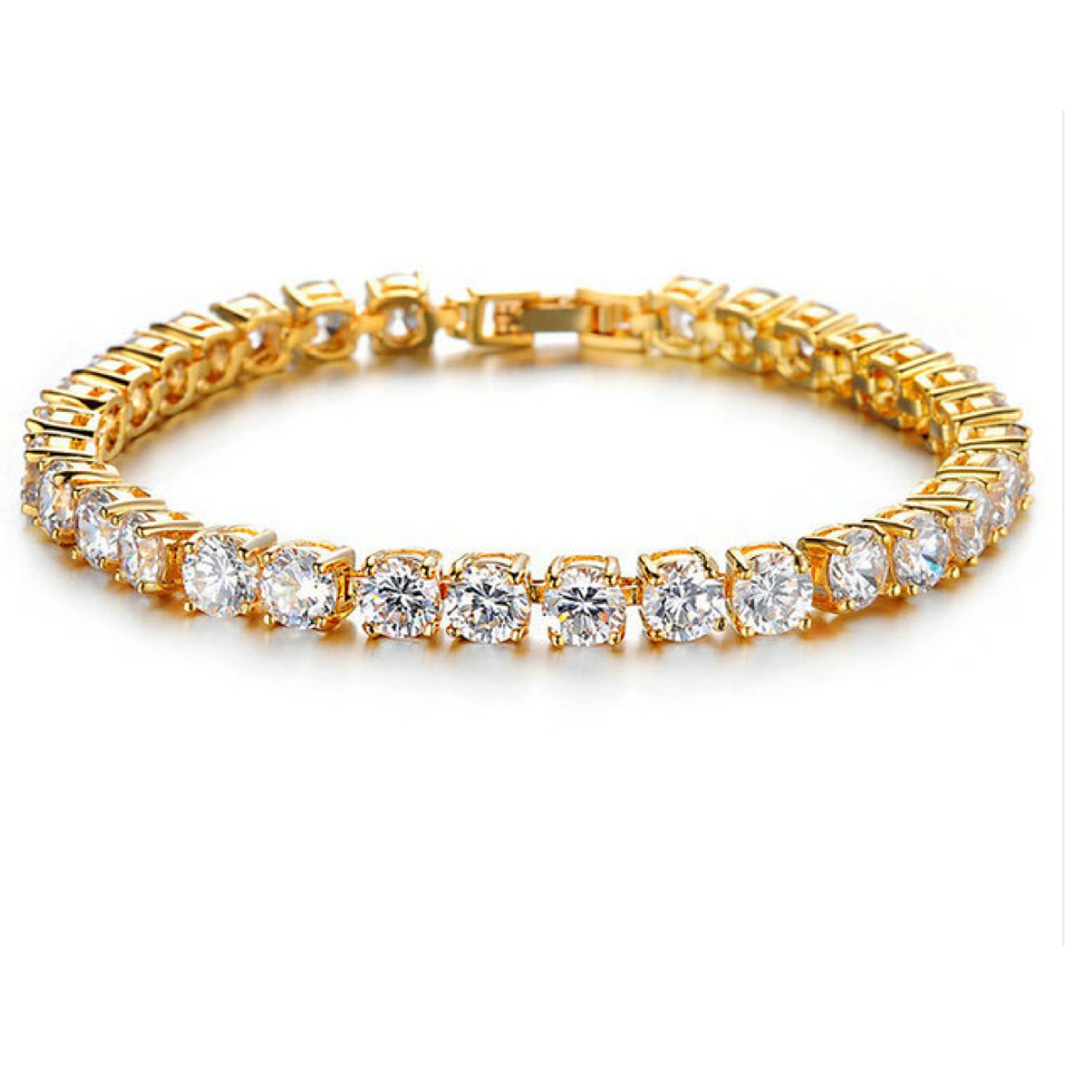 Ananth JewelsSomma Made with Swarovski Zirconia 6 mm Solitaire Tennis Bracelet for Women