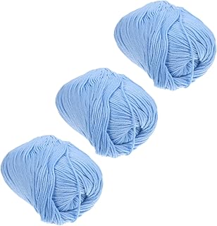 BELLIFFY 12 Rollos de Hilo de Algodón de Color Azul de Poca Profundidad Hilo de Algodón a Granel para Tejer a Crochet Y a Punto