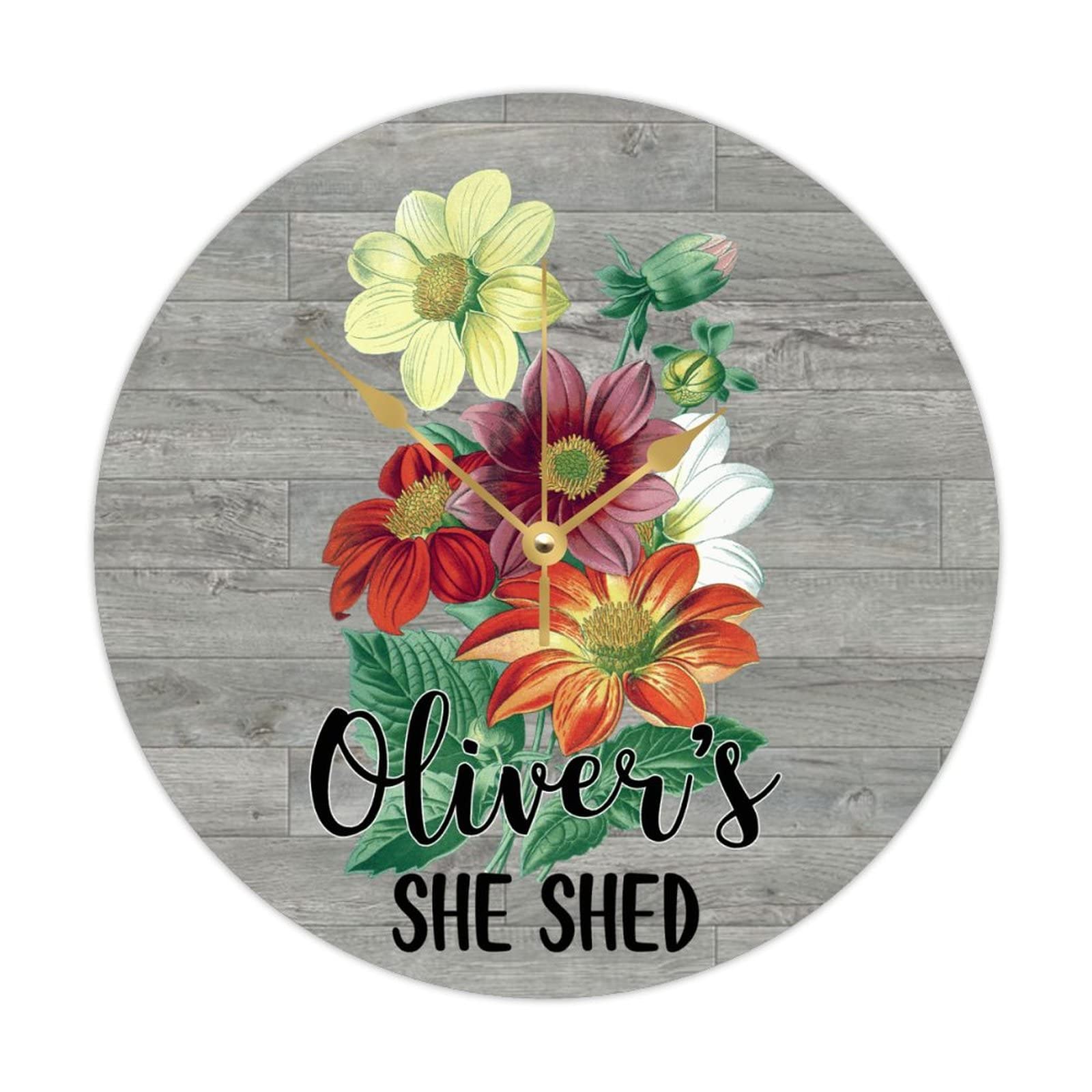 Horloge personnalisée bois She Shed pour une déco de bureau et cuisine cosy