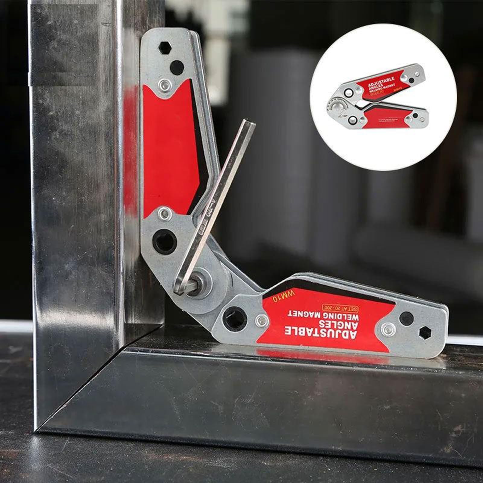 Posicionador de soldadura magnética - posicionamiento y fijación, abrazadera de soldadura para posicionamiento | Accesorio ajustable para metalurgia, soldadura, taller y garaje