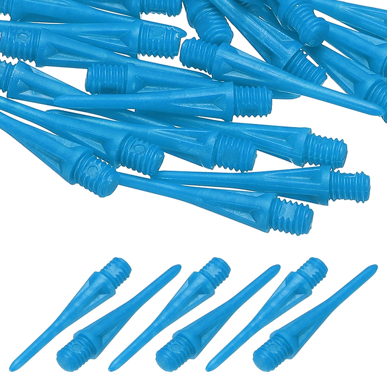 YELARXI Plastic Dart Tips, 2BA Thread Soft Tip Dart Points Replacement Dart Accessories- Fitting for (Electronic Dartboard/Practice/Home Entertainment/Competition) 50 Pack & Blue โ image 1