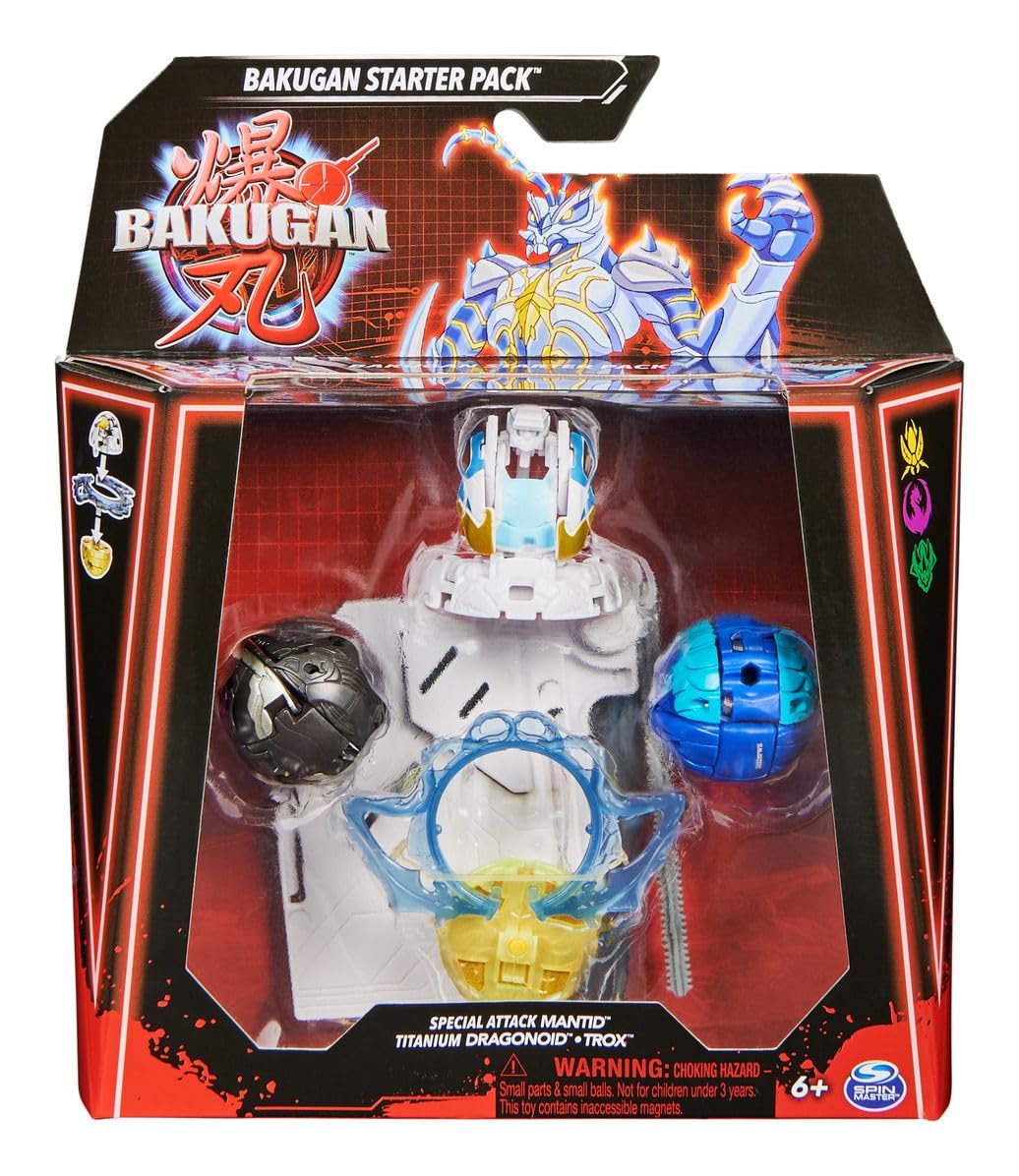 Spin Master Bakugan - Special Attack Mantid w/Titanium Dragonoid & Trox Starter