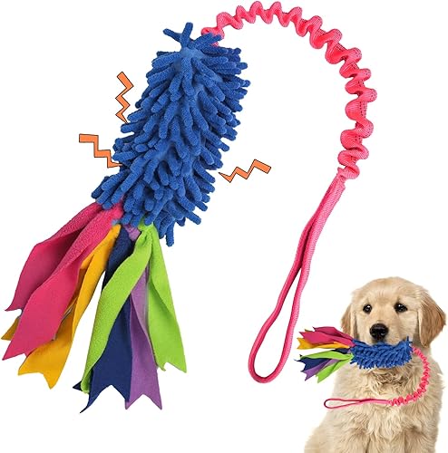 wodoca Juguete de tirar para perros, juguetes para perros para masticadores agresivos, juguete de cuerda para perro con chirrido fuerte, fácil de
