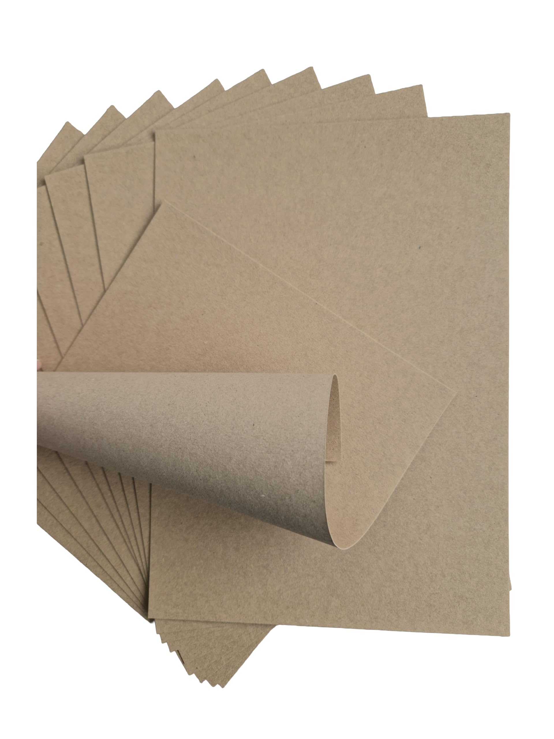 50 x A4 Kraft Sheets 100% Recycled Brown Card 350gsm JLH223 Wedding Invites Cardmaking Arts & Crafts