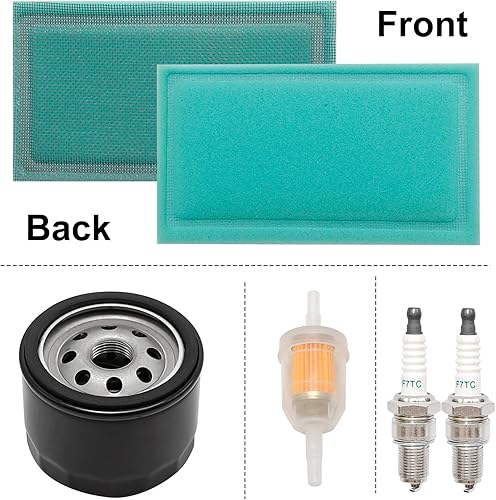 Miniatura 5 de 499486 Filtro de aire y 492932 Reemplazo del filtro de aceite para John Deere D130 X140 X165 X130R X135R X155R Tractor de cortacésped, repuesto para