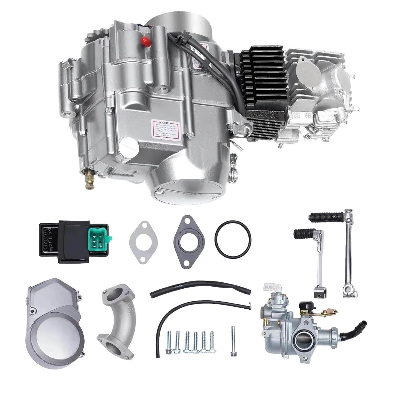 140CC Engine Motor, 4 Stroke Horizontal Racing Engine with Gear Shift Lever, 4 Speed Manual Clutch Field Buggy Engine Kits for CRF50 CRF70 XR50 XR70 Z50 Z50R CT70
