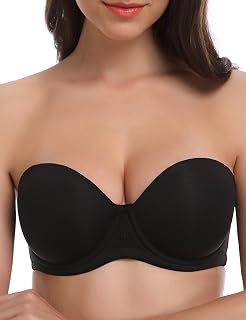 Strapless Bras for Women Great Support Lift up Bra Full Figure Underwire Multiway Plus Size Lightly Padded Bra