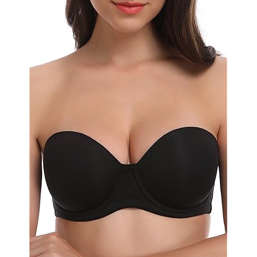 Wingslove Women's Strapless Full Figure Bra Underwire Multiway Contour Plus Size Bra Red Carpet