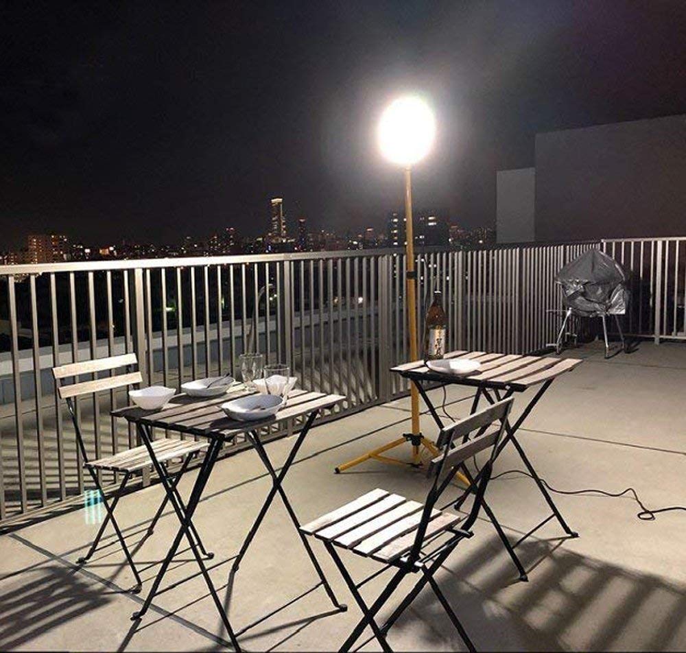 60 W Proiettore da cantiere su treppiede, 6500 lumen e faretto a LED impermeabile, angolo di luce di 360 gradi.