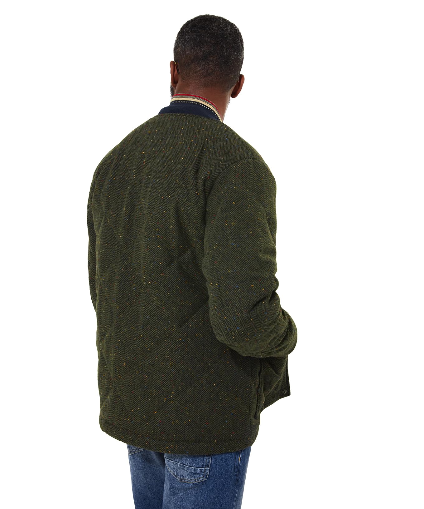 Joe BrownsMen's Crew Neck Wool Blend Quilted Jacket Casual