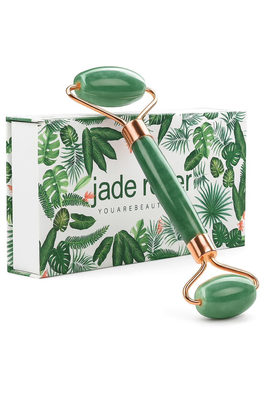 Jade Roller Massager for Face, Eye & Neck (Green)-image-46