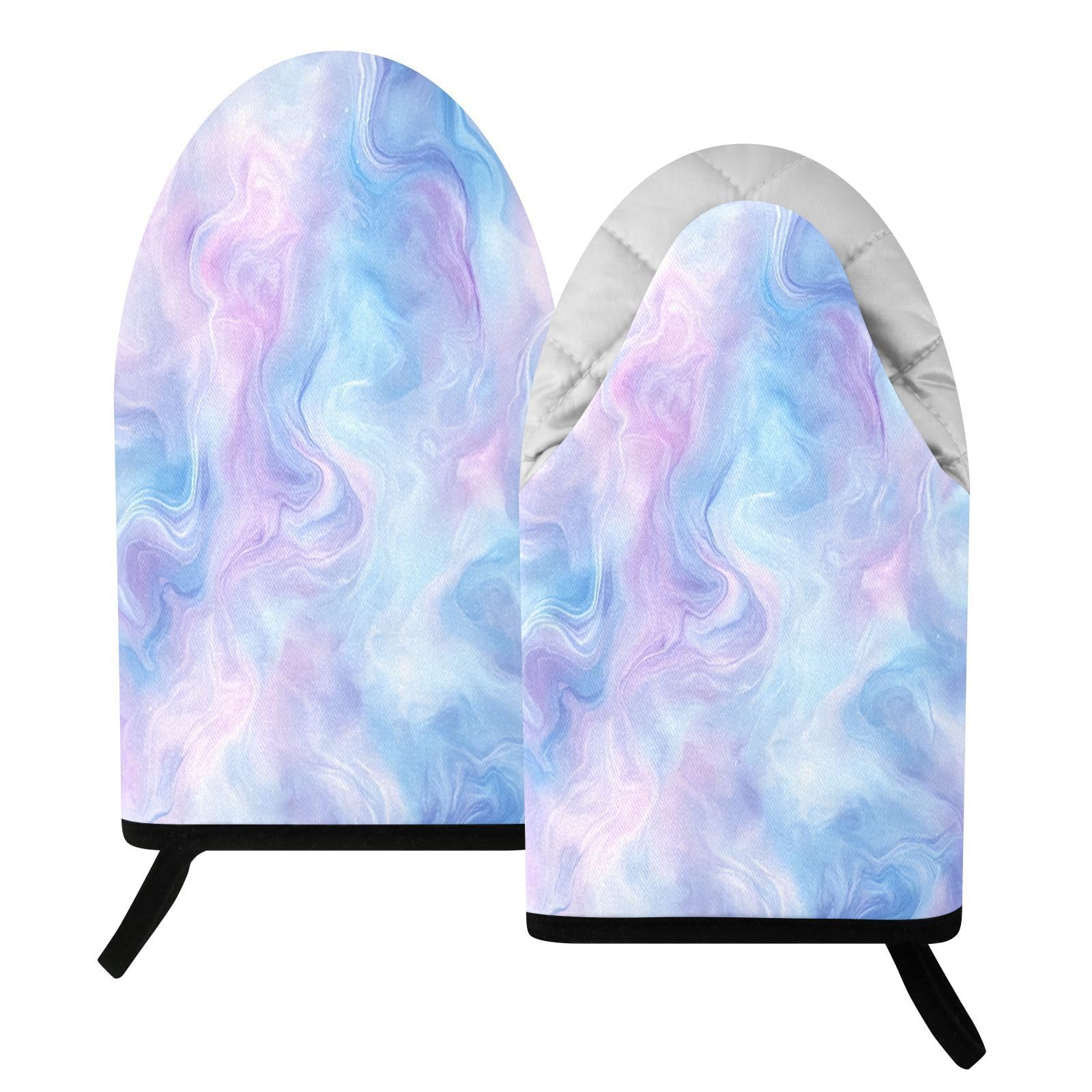 BURSTDDY Marble Oven Mitt,Heat Resistant Kitchen Mitts for Cooking