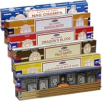 Vista 4 de Satya - Paquete variado de varillas de incienso #3 y soporte para varillas de incienso con 6 fragancias más populares