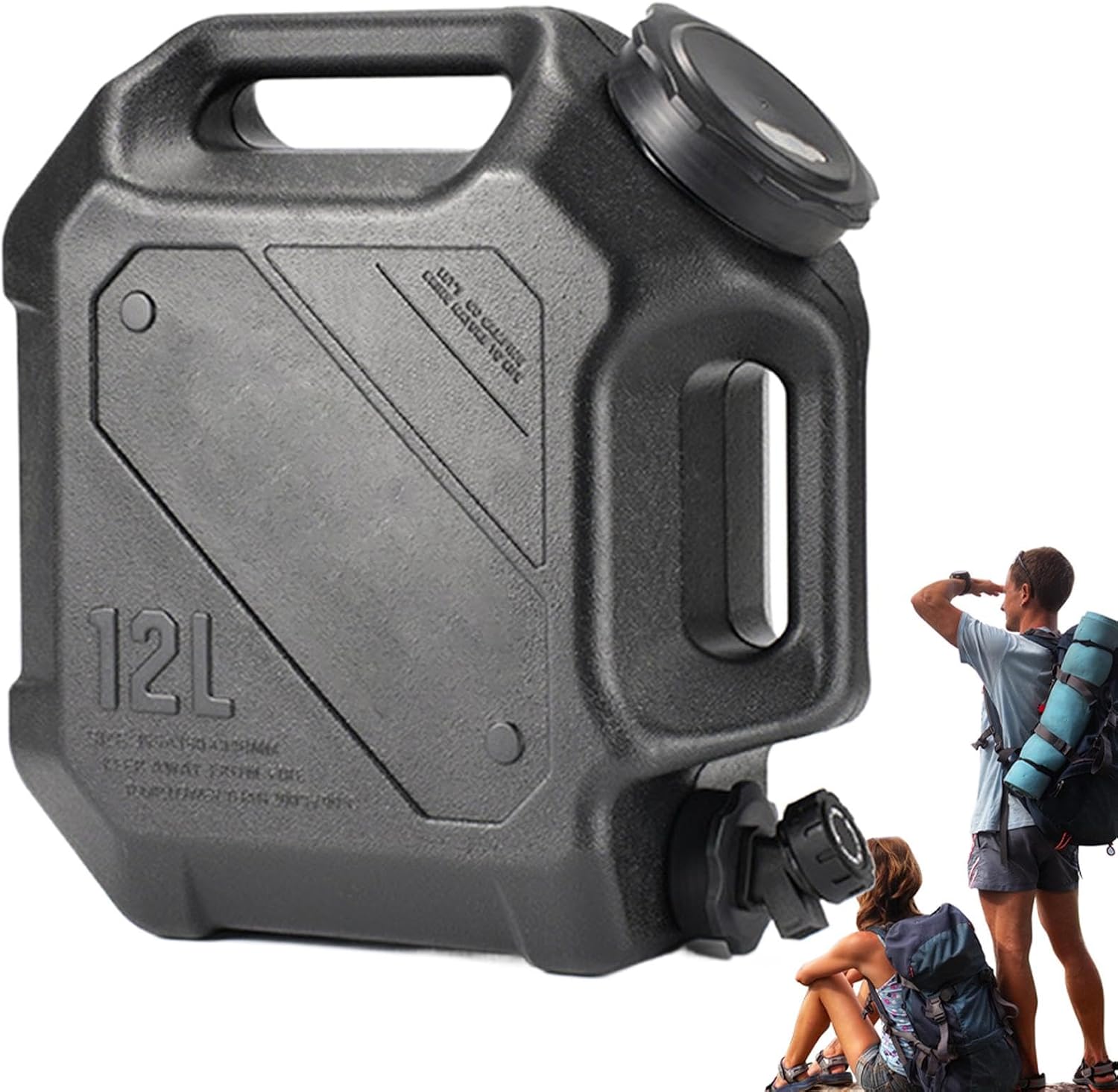 12L Water Tank with Spigot, Canteen Water Storage, Camping Water Container, No Leakage, Convenient Water Storage Solution, for Outdoor Activities, Hiking, and Camping, Travel