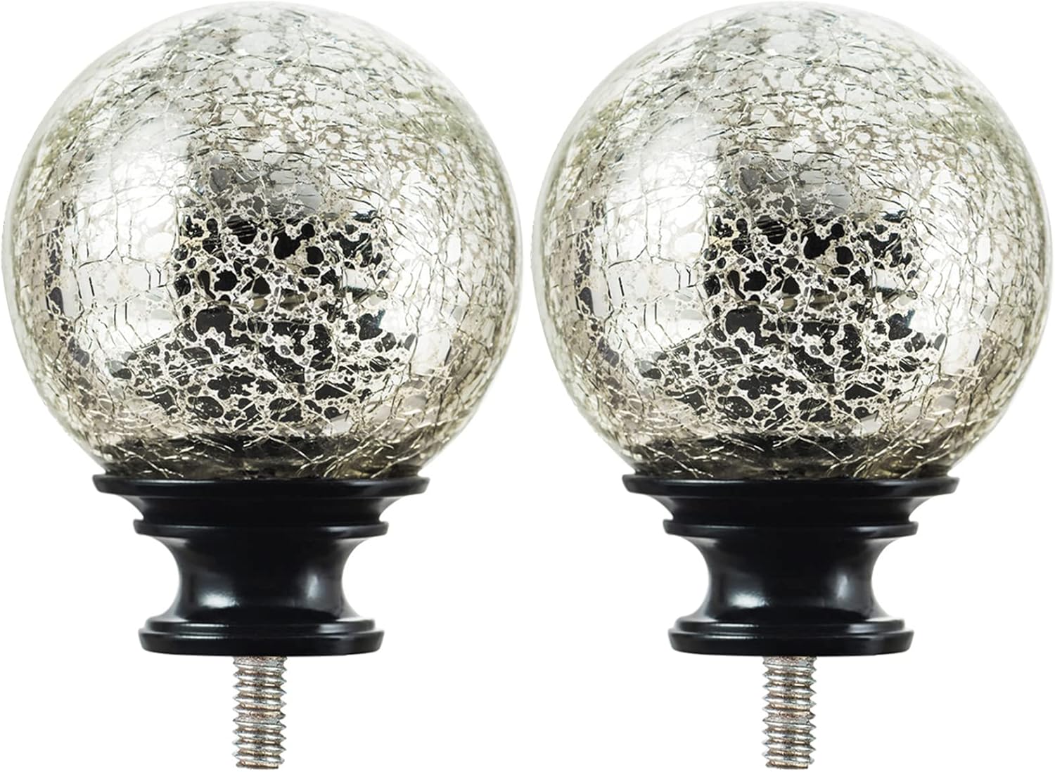 KAMANINA Crackle Glass Replacement Finials for 1 Inch