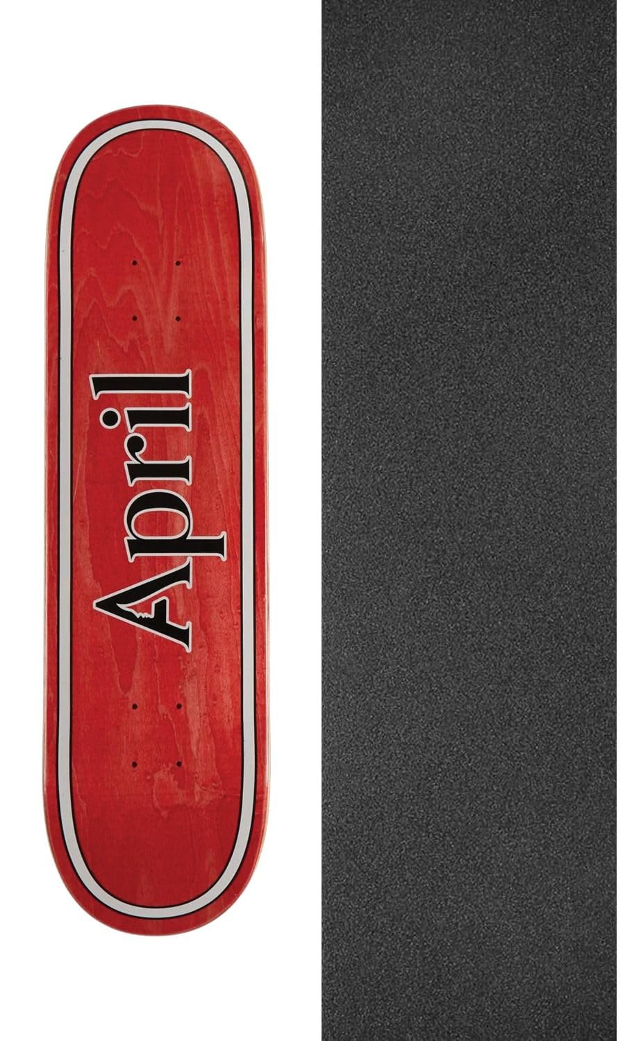 Amazon.com : April Skateboards OG Logo Red/Black/White