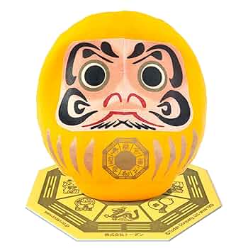 Amazon.co.jp: 東団や 縁起物【金運だるまさん・1号 9cm：台座付