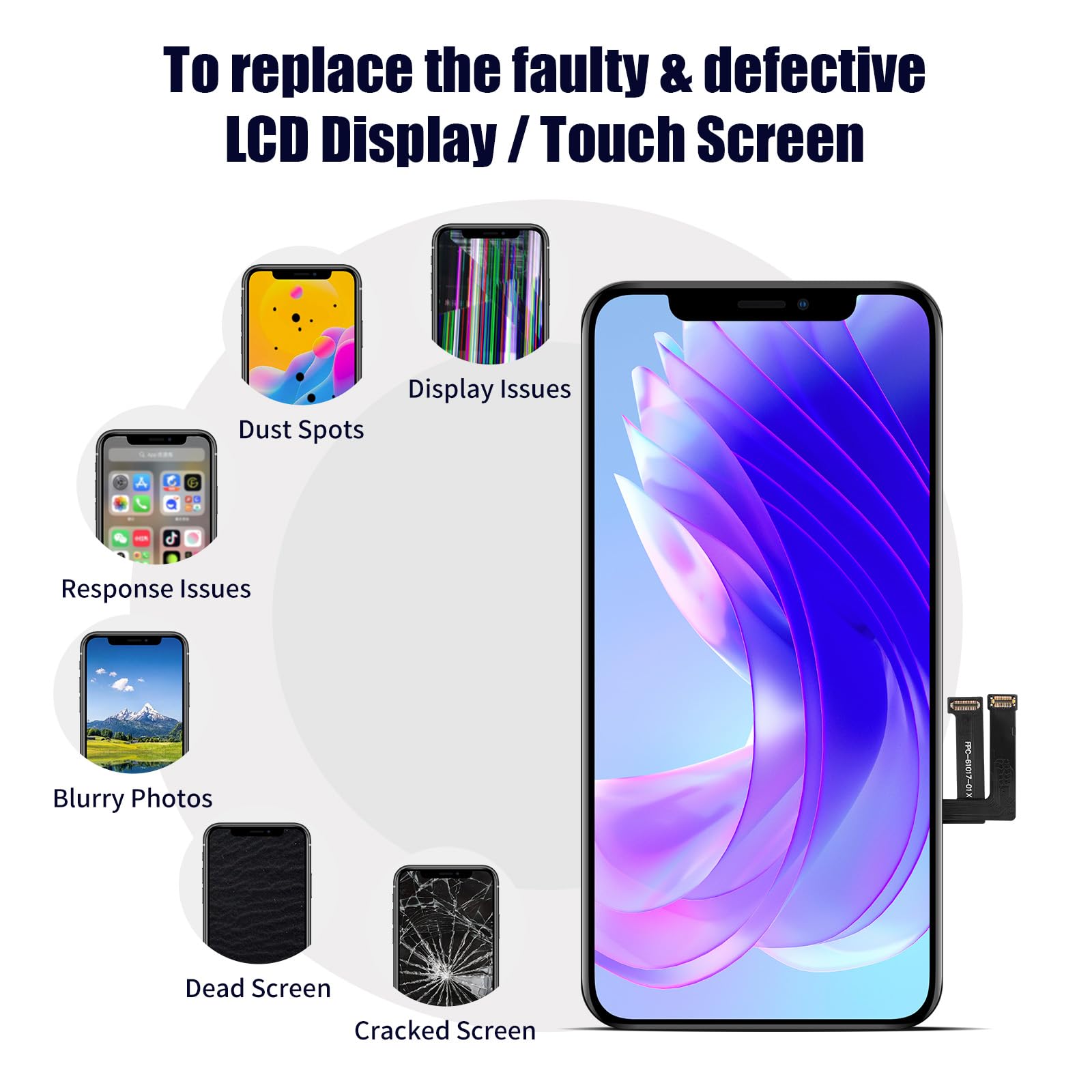 Amazon.com: Mr.OMW for iPhone 11 Screen Replacement 6.1 Inch