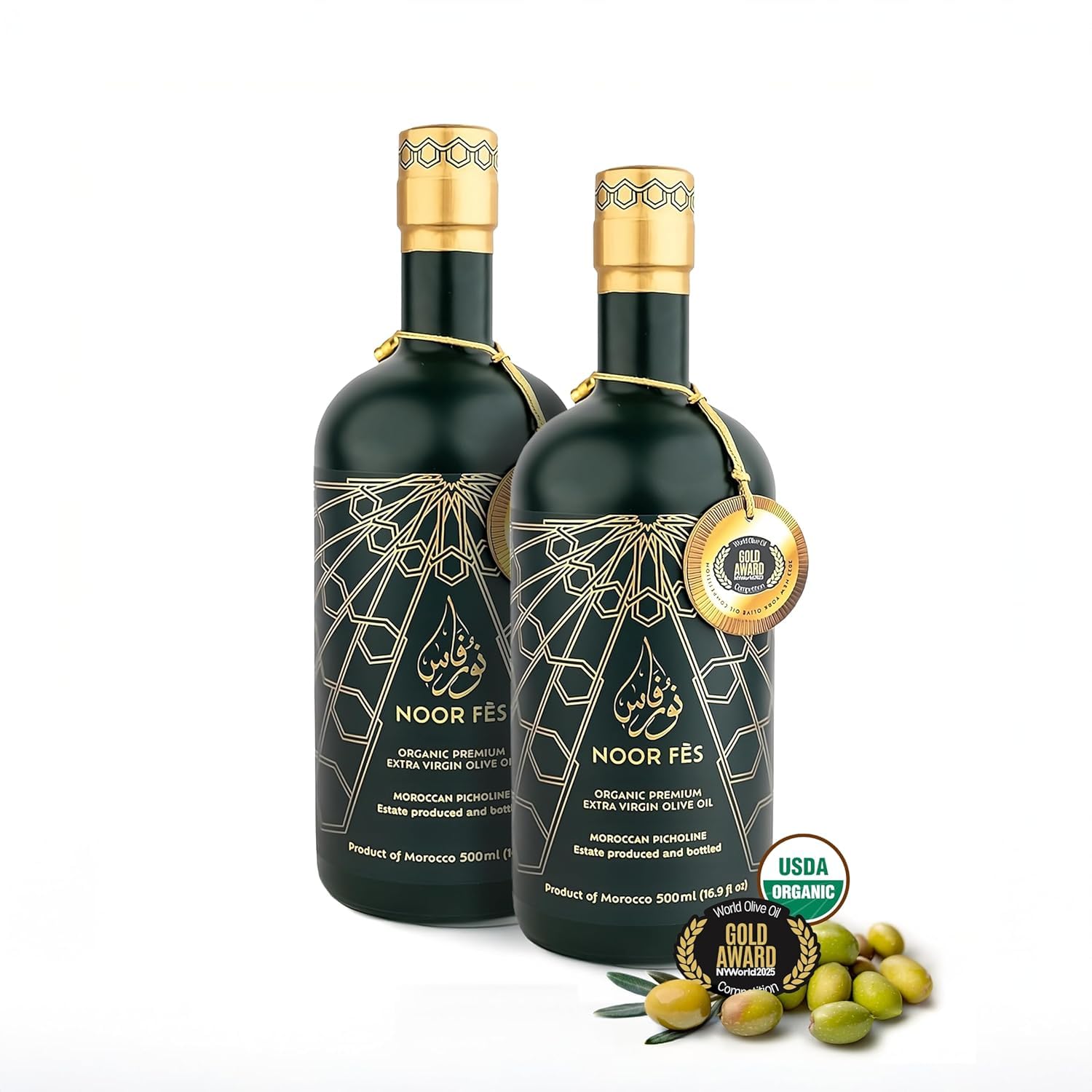 Amazon.com : NOOR FÈS USDA Organic Extra Virgin Olive Oil | 584 mg