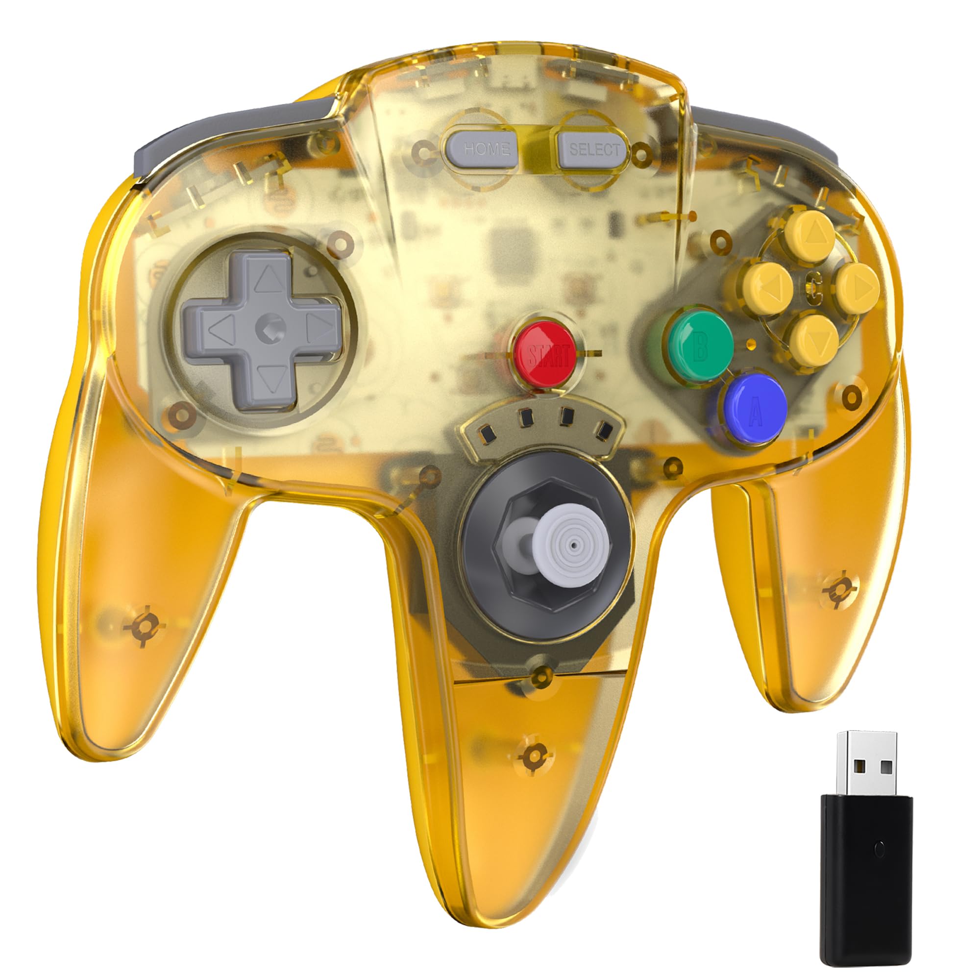 miadore 2 PCS Controller wireless N64 per Switch 1 2/OLED/lite,Plug & Play | Controller per PC con ricevitore USB a 2,4 GHz,Plug & Play,vibrazione integrata,compatibile con PC,Mac OS,Raspberry Pi,Linux