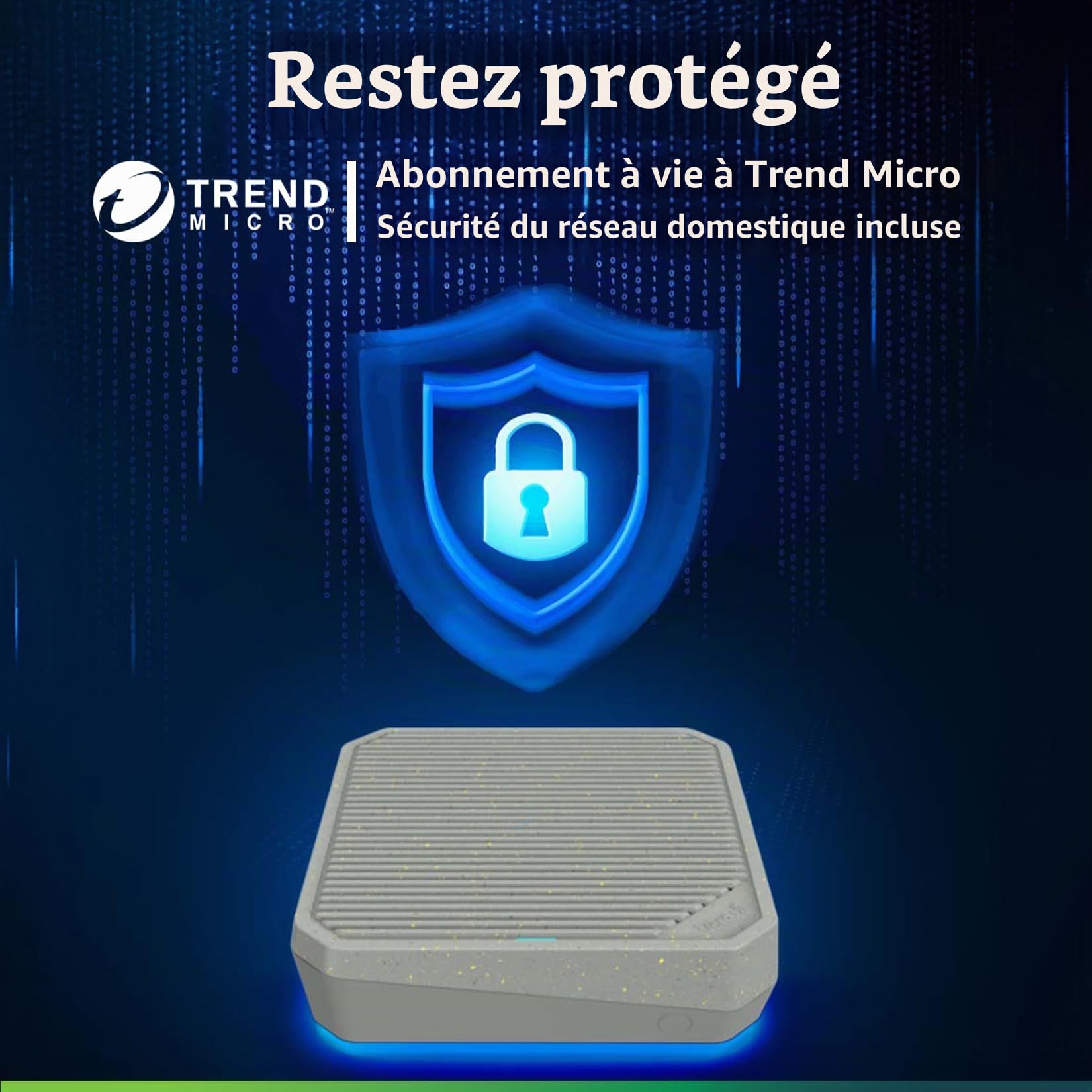 Routeur WiFi Acer Connect Vero W6m, WiFi 6E Jusqu'à 7.8 Gbps, Fabrication en Plastique recyclé PCR, Système Mesh