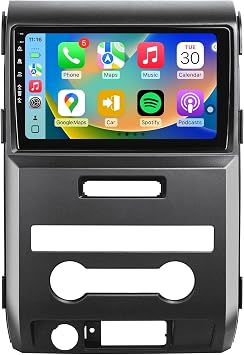 Android 13 Car Radio Stereo for Ford F150 F-150 2009 2010 2011 2012 with Wireless Carplay & Android Auto, IPS QLED Touch Screen Head Unit, GPS, Bluetooth, 5G WiFi, SWC, 1080P HD Back-up Camera 2+64