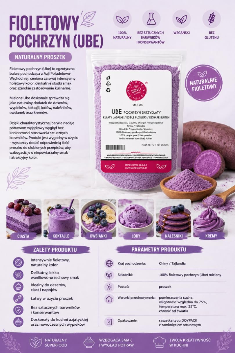 MATCHA fioletowa UBE pochrzyn skrzydlaty w proszku 1kg
