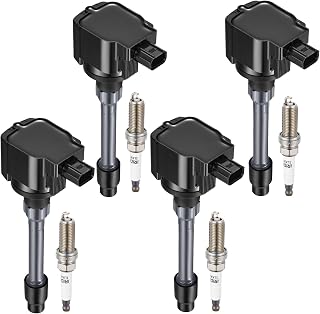 4-Pack UF749 Ignition Coils & 93501 Spark Plugs Kit Compatible with Honda Civic 2.0L L4 2016-2020, Compatible with Honda Fit 1.5L L4 2015-2019 - Replaces LKAR7BIX-11S CM11121A 305205RO013