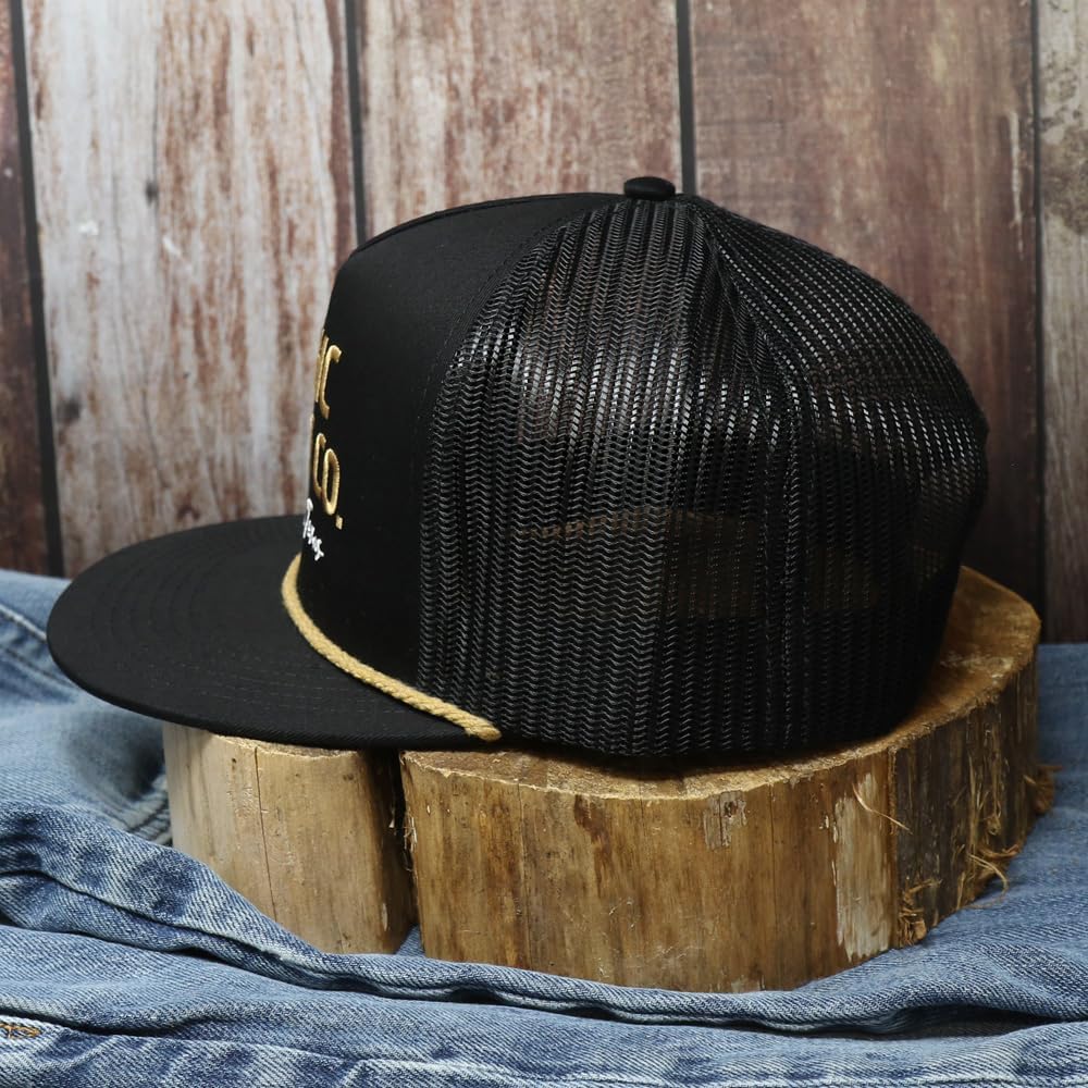 WHISKEY BENT HAT CO. Cattleman Rope Hat WBHC Cattle Co. Leagueville Texas Adjustable Snapback Hat - Image 4