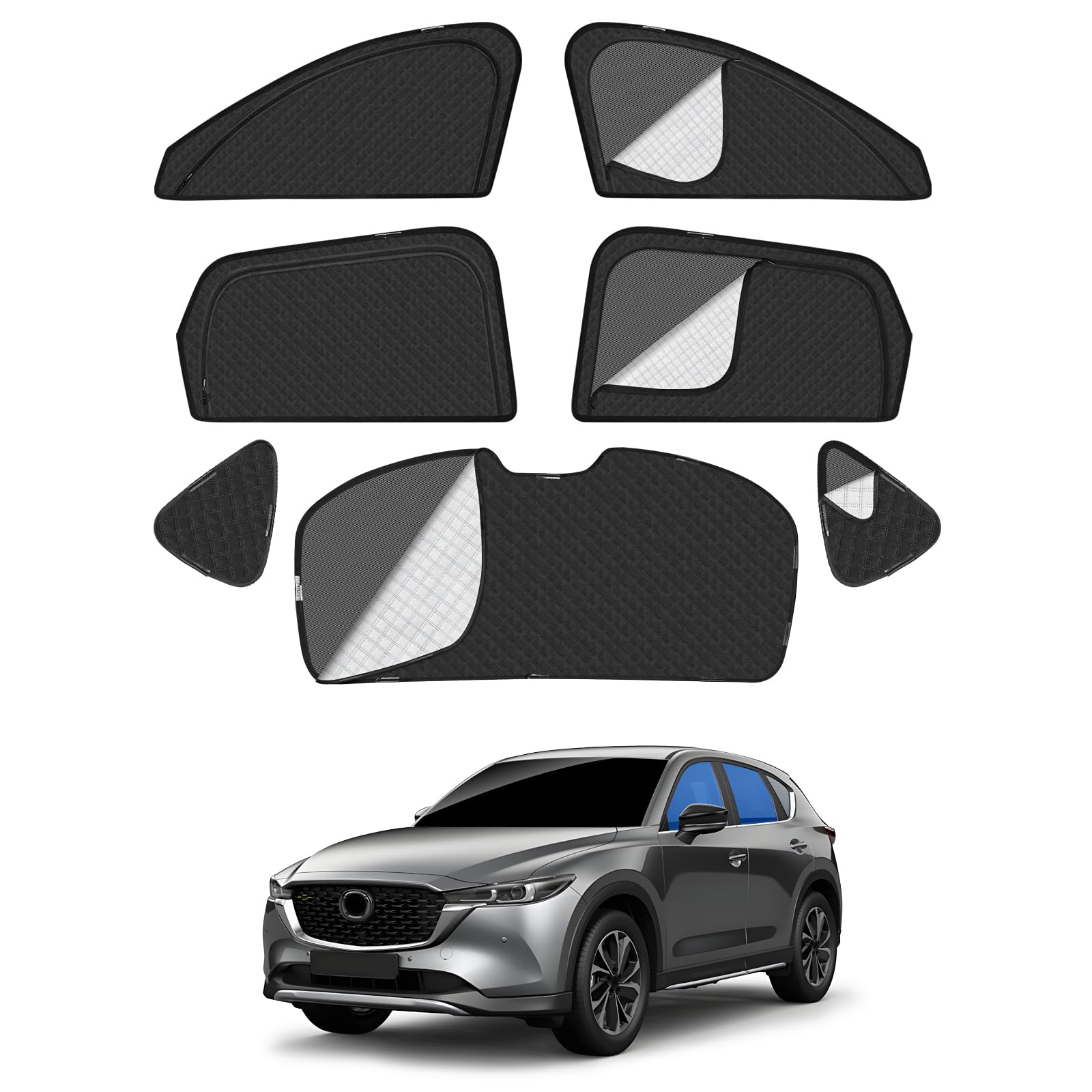 Amazon | マツダ CX-5 KF系 車種専用設計 メッシュカーテン 2in1