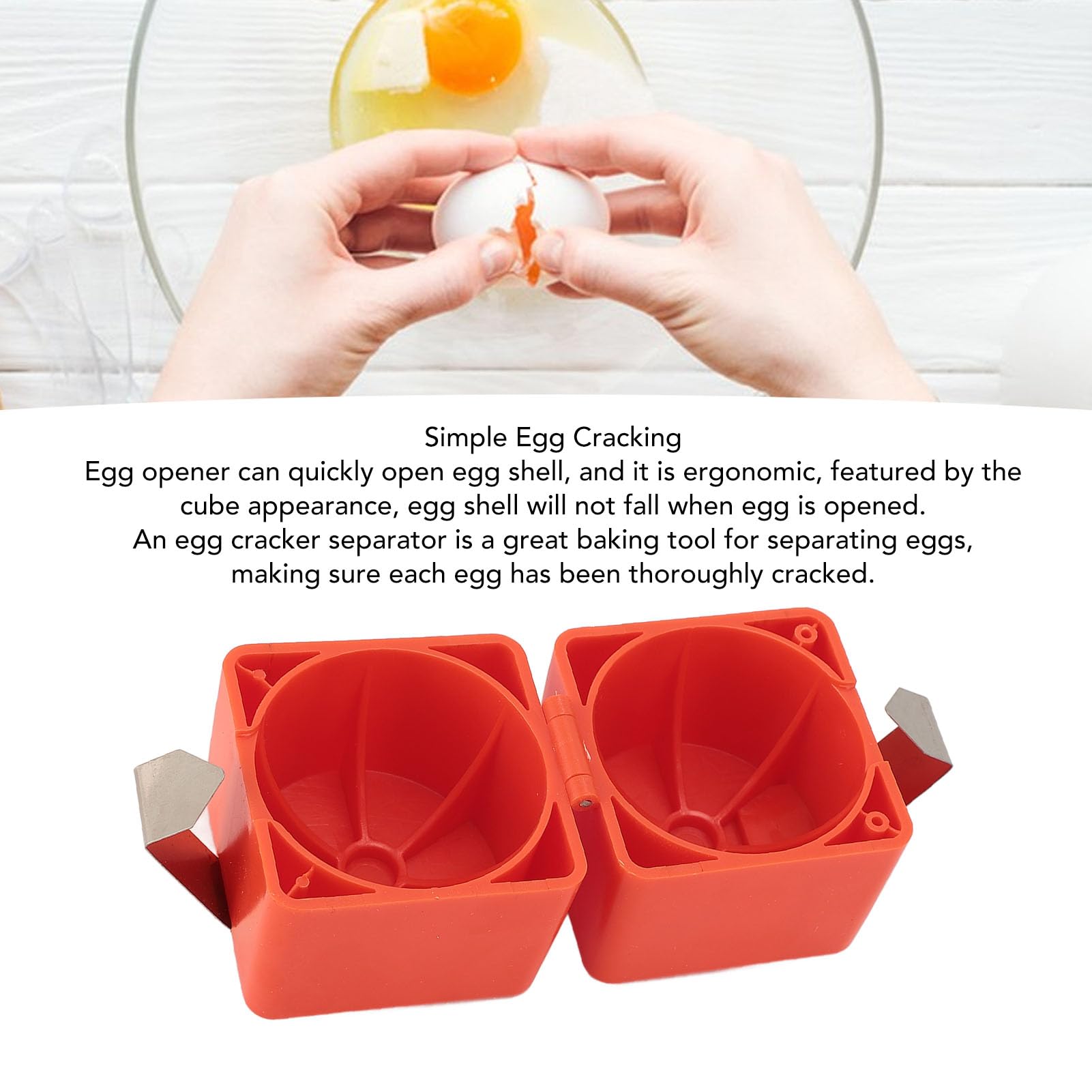 3PCS Egg Shell Opener, Handheld Egg Cracker Tool for Raw Eggs Stainless Steel Portable Kitchen Gadgets for Cooking 2.9x2.0x2.0in