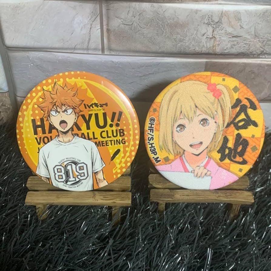 Amazon.co.jp: 日向 翔陽 谷地 仁花 缶バッジ 布 くるみ 819