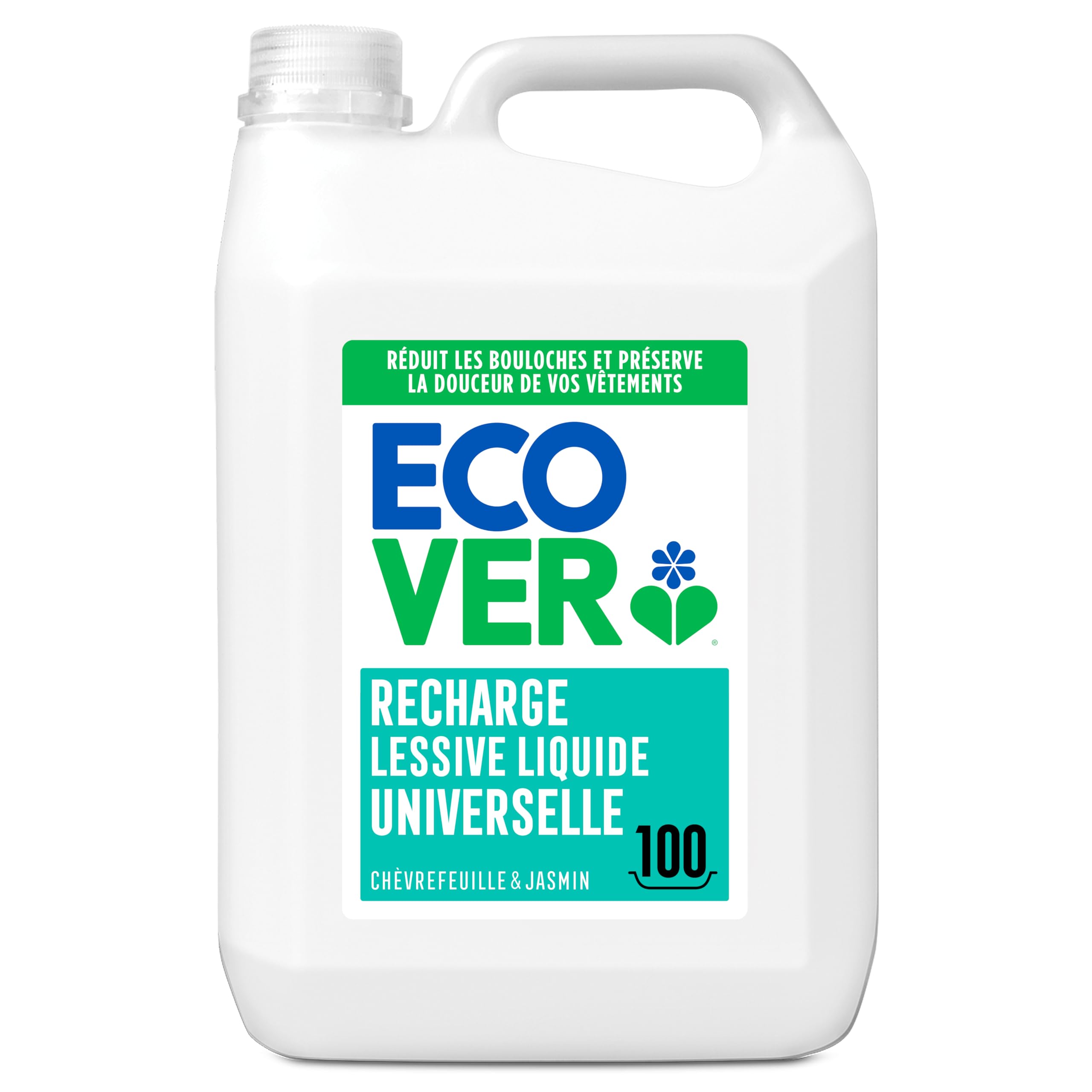 Ecover Lessive Liquide Chèvrefeuille & Jasmin 100 Lavages