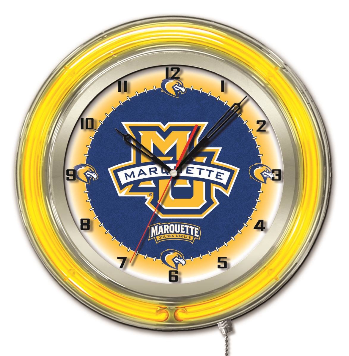 Holland Bar Stool Co. Marquette University 19" Double Neon Wall Clock